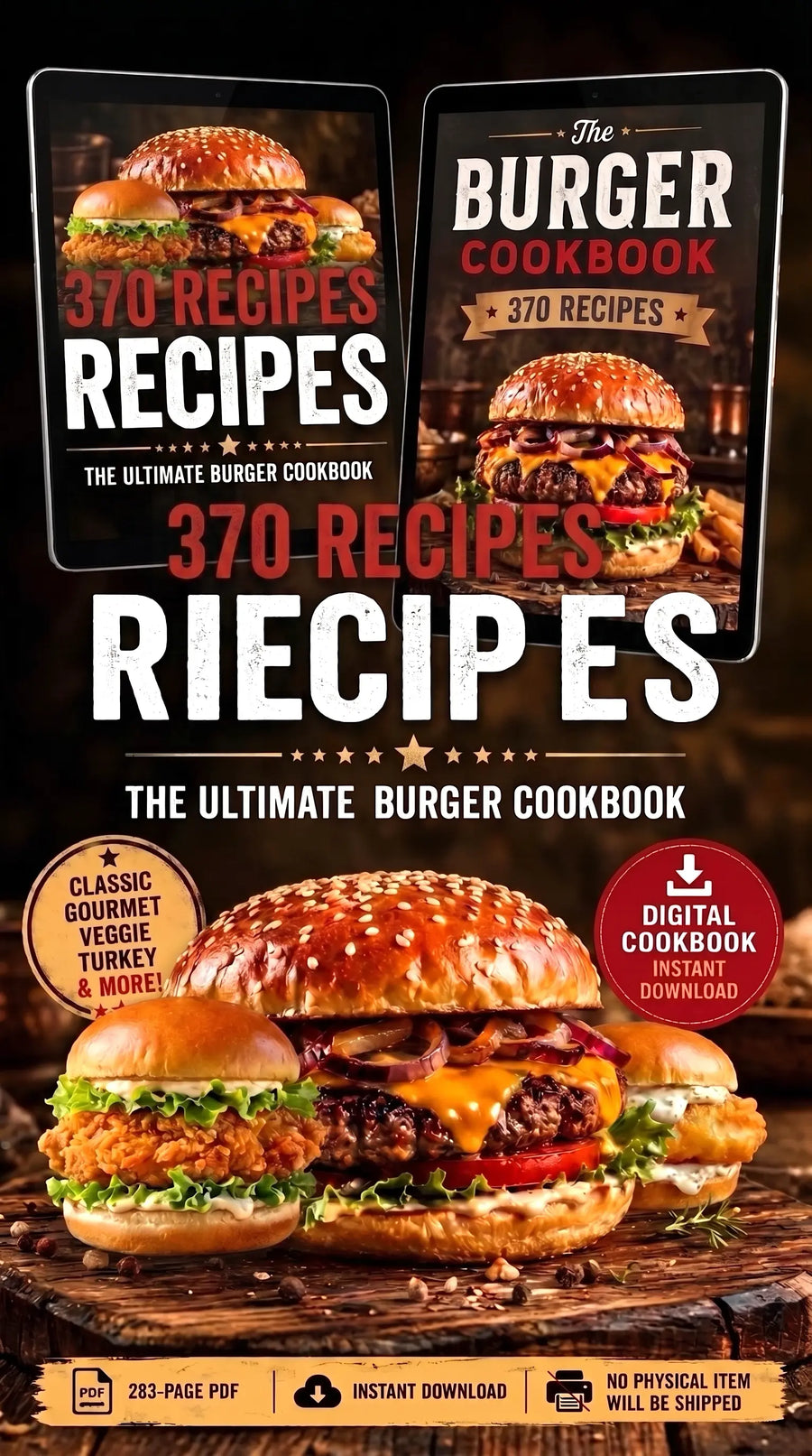 Complete Burger Cookbook with 380 Recipes