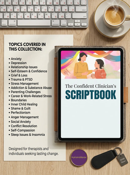 The Confident Clinician’s Scriptbook: 100+ Ready-to-Use Therapy Tools & Session Guides