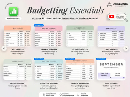 Monthly Budget Spreadsheet for Google Sheets
